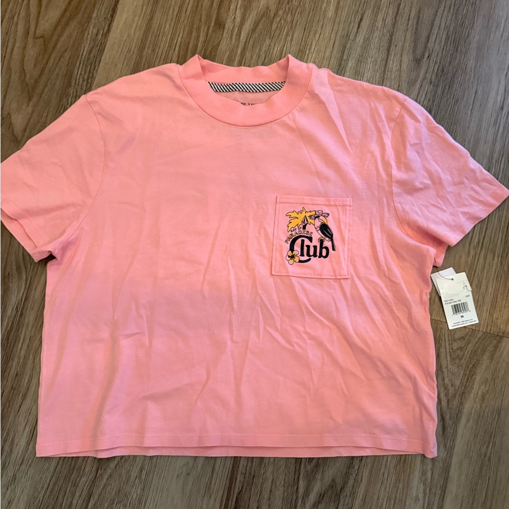 Volcom Pink Graphic Tee with Pocket